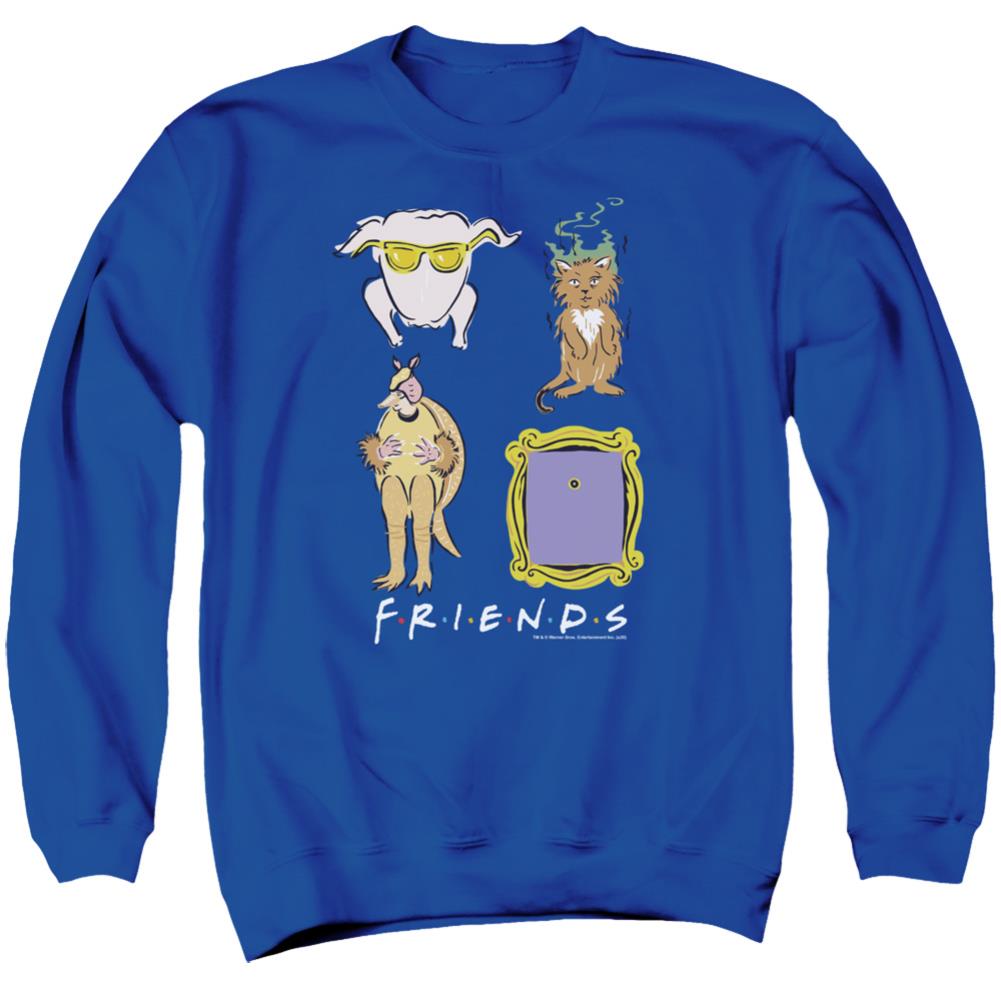 Friends Sybmols Men's Crewneck 50 50 Poly Long-Sleeve T-Shirt