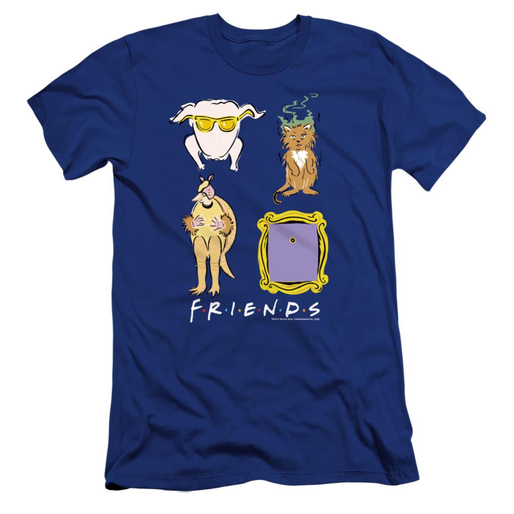 Friends Sybmols Men's Ultra-Soft 30/1 Cotton Slim Short-Sleeve T-Shirt