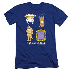 Friends Sybmols Men's Ultra-Soft 30/1 Cotton Slim Short-Sleeve T-Shirt