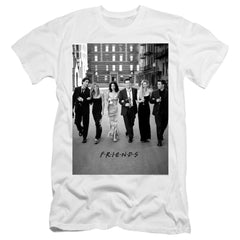 Friends Walk The Streets Men's Ultra-Soft 30/1 Cotton Slim Short-Sleeve T-Shirt