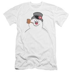 Frosty The Snowman Frosty Face Men's Ultra-Soft 30/1 Cotton Slim Short-Sleeve T-Shirt