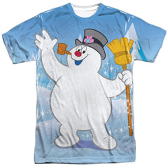 Frosty The Snowman Frosty Wave Men's Regular Fit Polyester Short-Sleeve T-Shirt