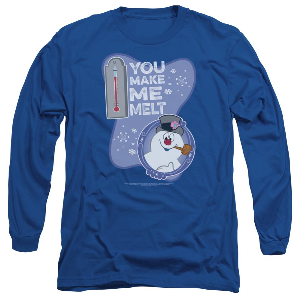 Frosty The Snowman Melt Men's 18/1 Cotton Long-Sleeve T-Shirt