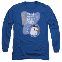 Frosty The Snowman Melt Men's 18/1 Cotton Long-Sleeve T-Shirt