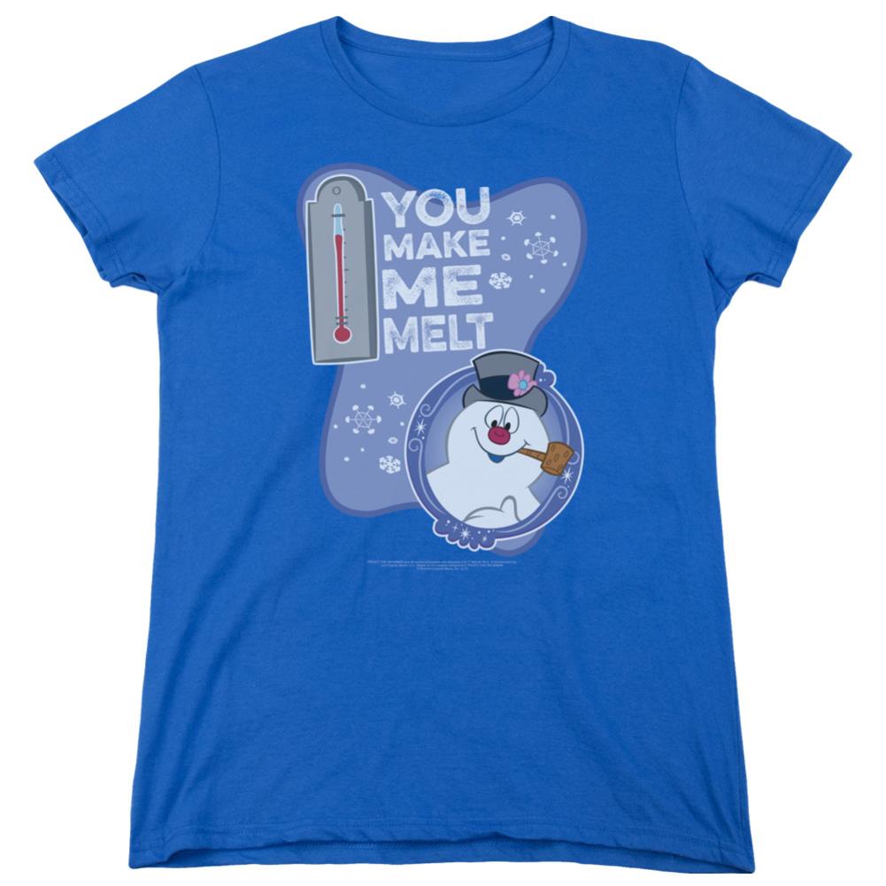 Frosty The Snowman Melt Women's 18/1 Cotton Short-Sleeve T-Shirt
