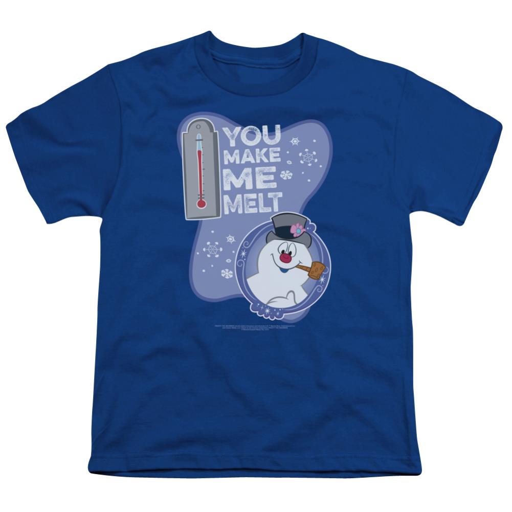 Frosty The Snowman Melt Youth 18/1 100% Cotton Short-Sleeve T-Shirt