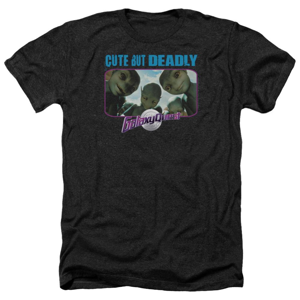 Galaxy Quest Cute But Deadly Men's 30/1 Heather 60 40 Poly Short-Sleeve T-Shirt
