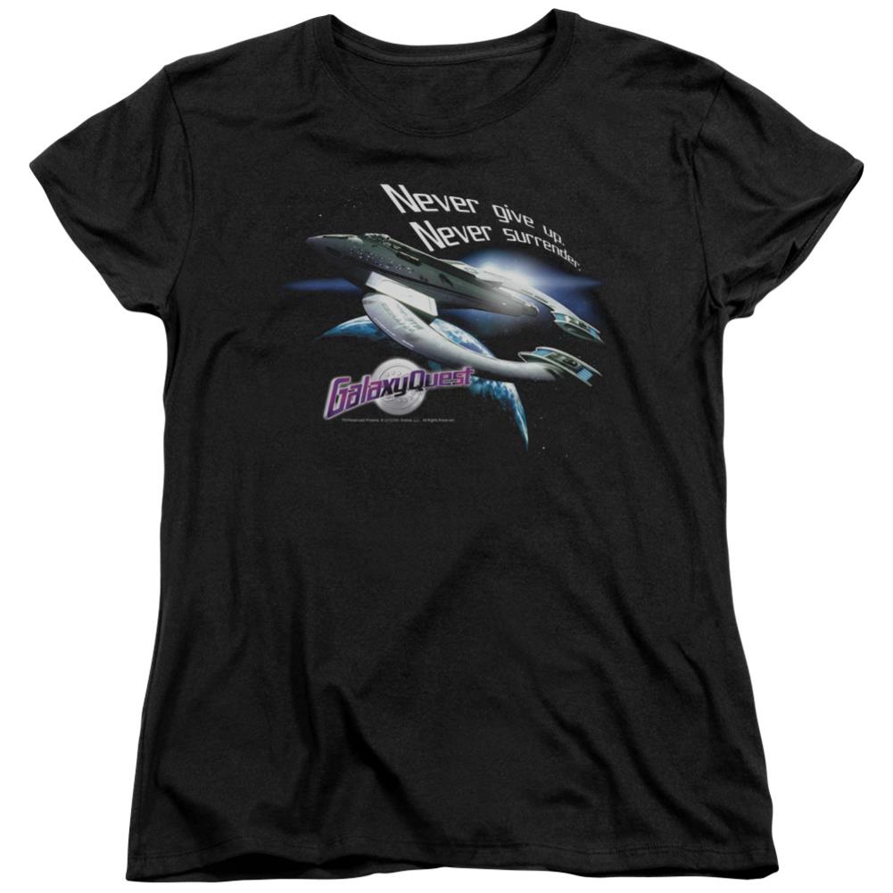 Galaxy Quest Never Surrender Women's 18/1 Cotton Short-Sleeve T-Shirt