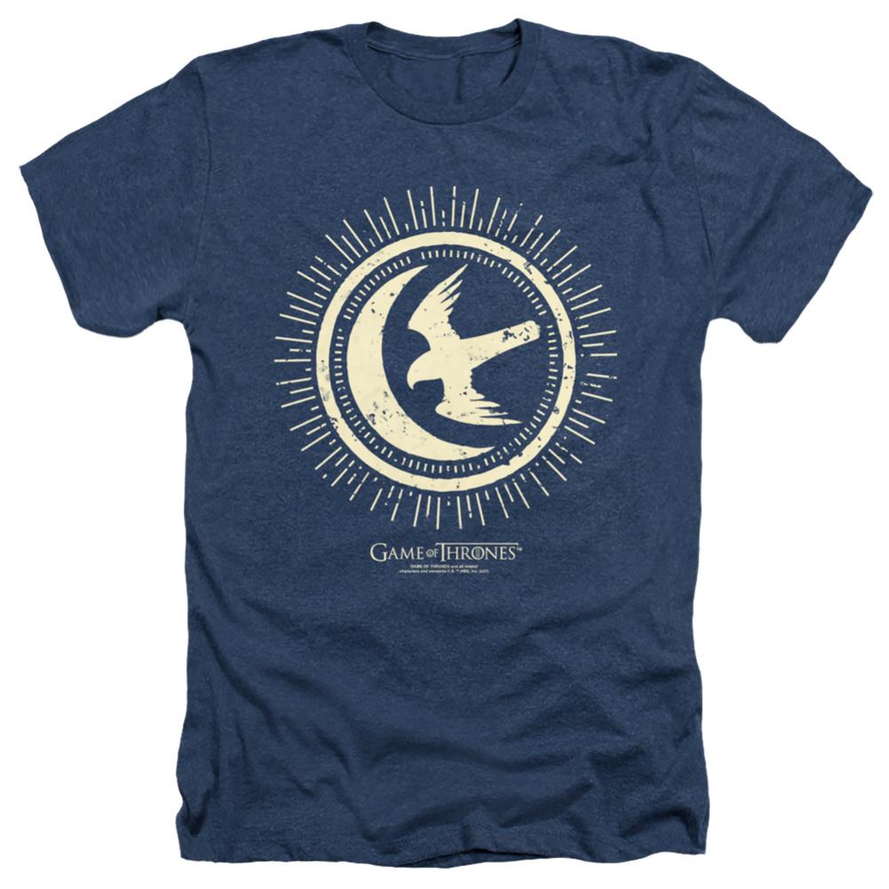 Game Of Thrones Arryn Burst Sigil Men's 30/1 Heather 60 40 Poly Short-Sleeve T-Shirt
