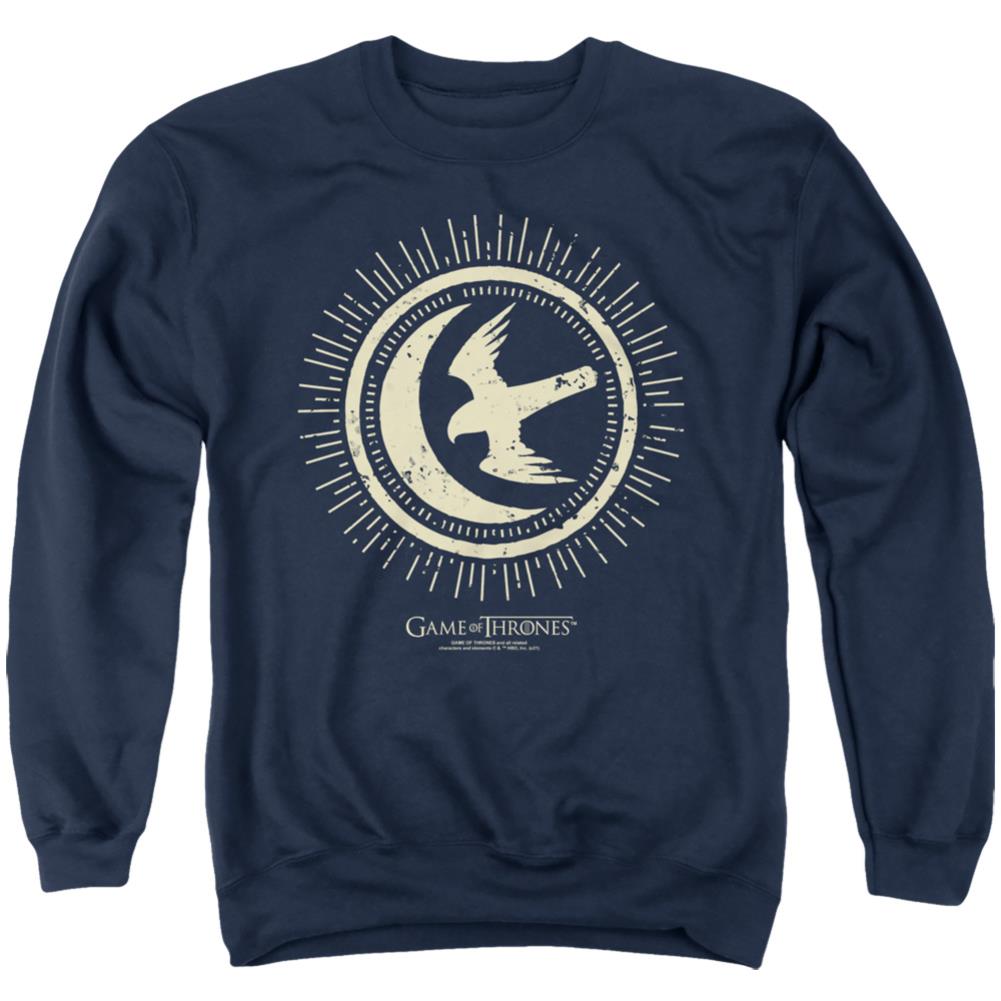 Game Of Thrones Arryn Burst Sigil Men's Crewneck 50 50 Poly Long-Sleeve T-Shirt