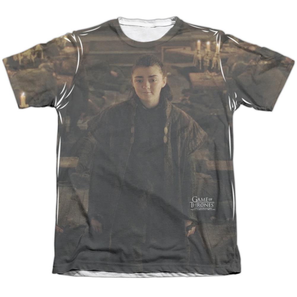 Game Of Thrones Arya For The Throne Men's Regular Fit Poly Cotton Short-Sleeve T-Shirt
