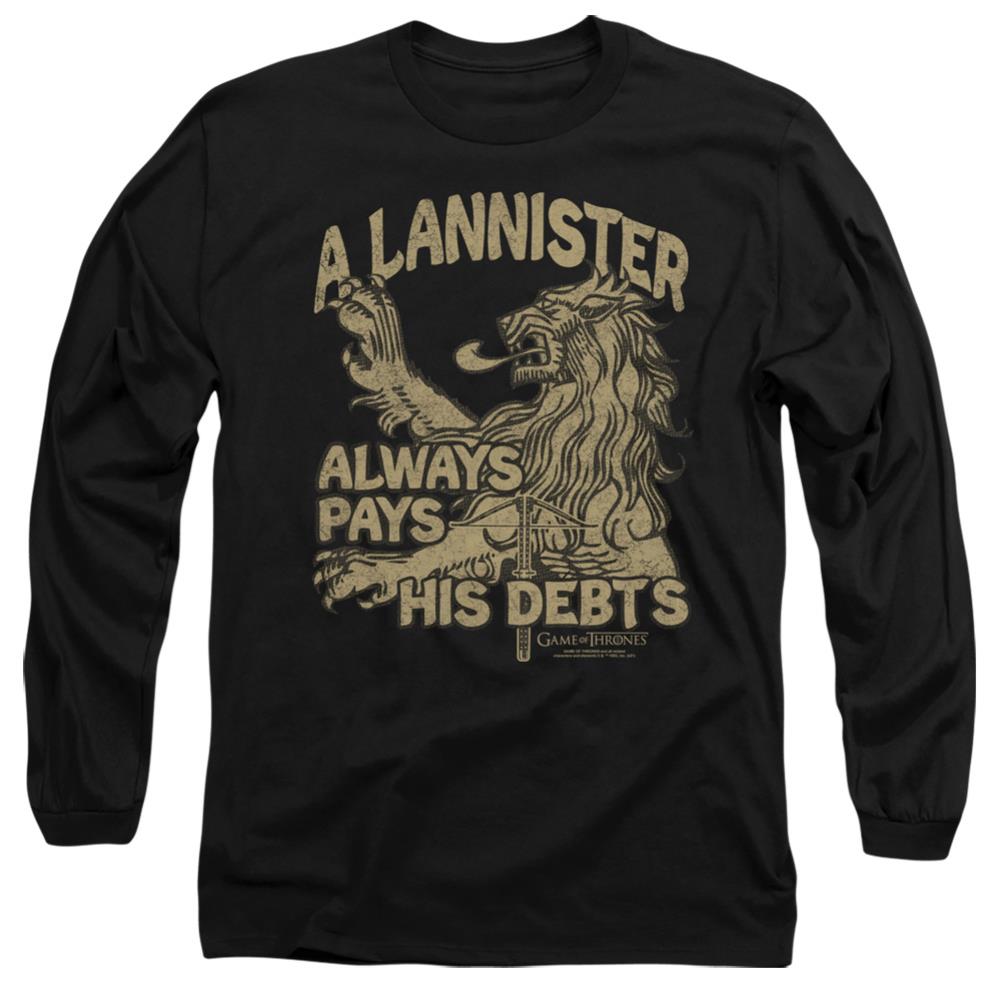 Game Of Thrones Debts Men's 18/1 Cotton Long-Sleeve T-Shirt