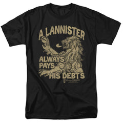 Game Of Thrones Debts Men's 18/1 Cotton Short-Sleeve T-Shirt