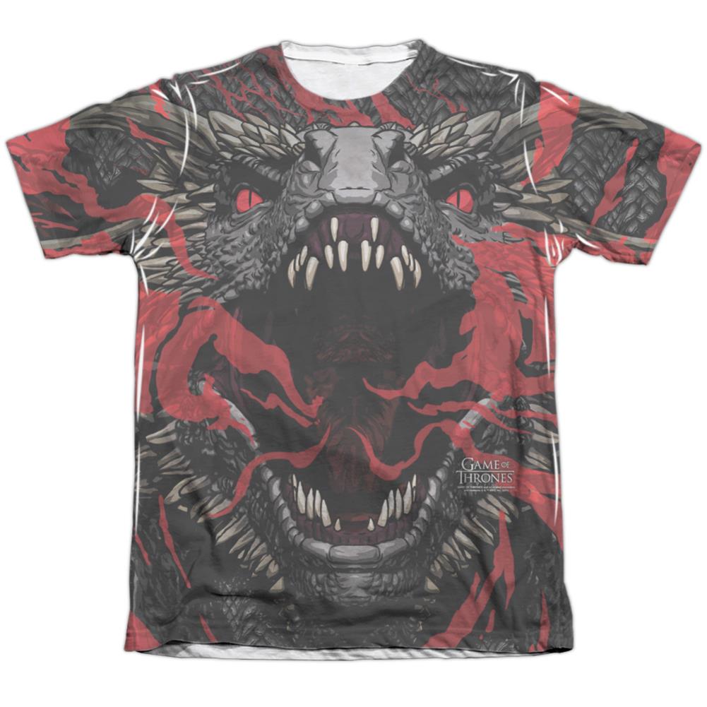 Game Of Thrones Dragons Men's Regular Fit Poly Cotton Short-Sleeve T-Shirt