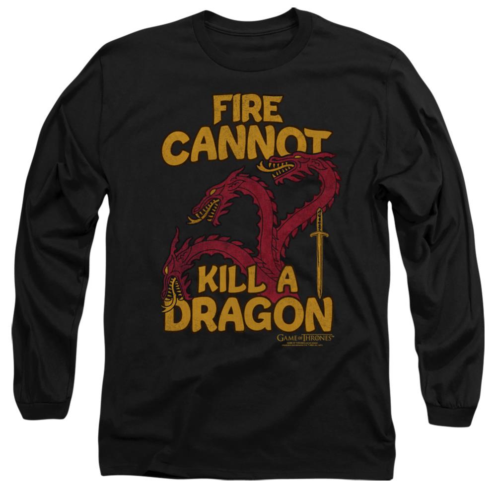Game Of Thrones Dragons With Fire Men's 18/1 Cotton Long-Sleeve T-Shirt