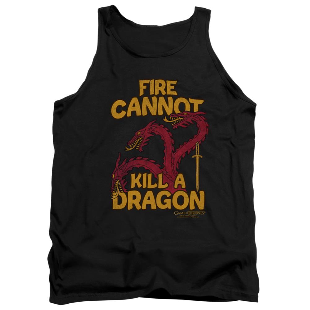 Game Of Thrones Dragons With Fire Men's 18/1 Cotton Tank Top
