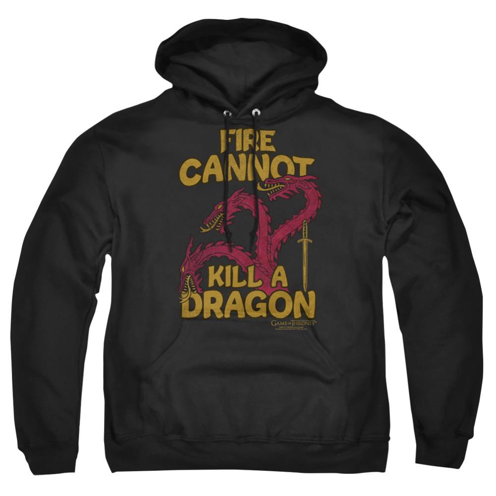 Game Of Thrones Dragons With Fire Men's Pull-Over 75 25 Poly Hoodie