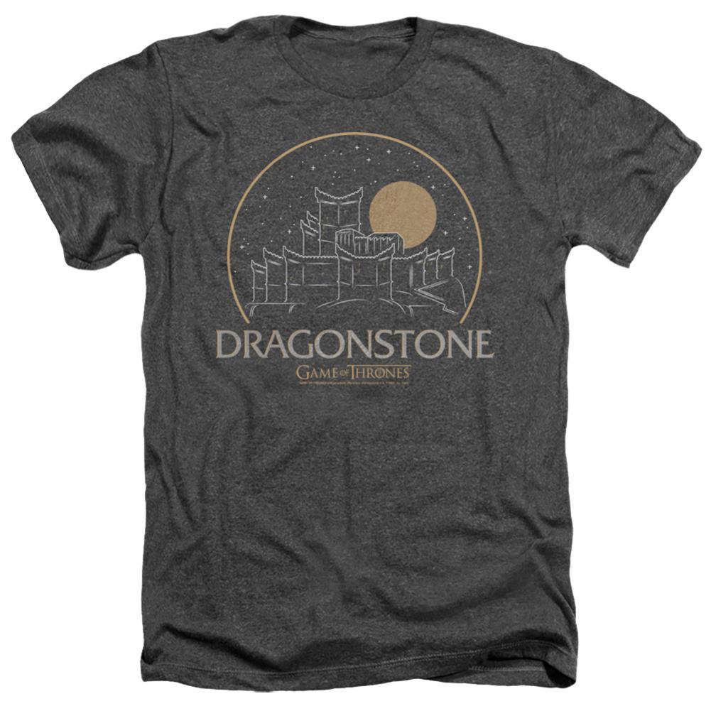 Game Of Thrones Dragonstone Men's 30/1 Heather 60 40 Poly Short-Sleeve T-Shirt