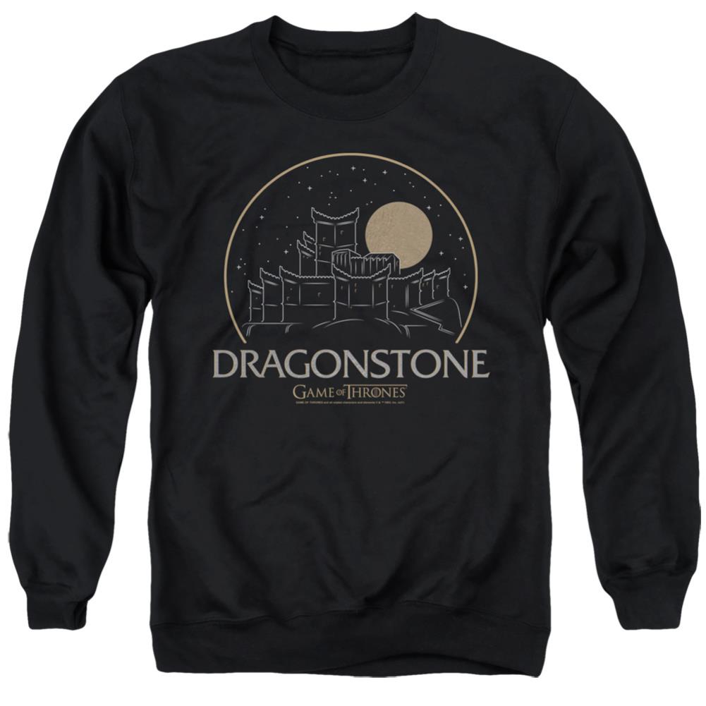 Game Of Thrones Dragonstone Men's Crewneck 50 50 Poly Long-Sleeve T-Shirt