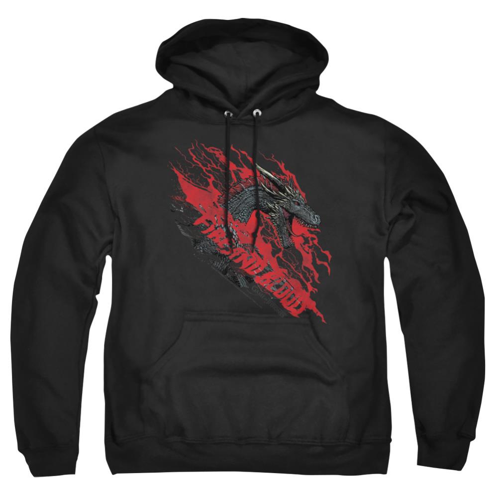 Game Of Thrones Fire And Blood Dragon Men's Pull-Over 75 25 Poly Hoodie