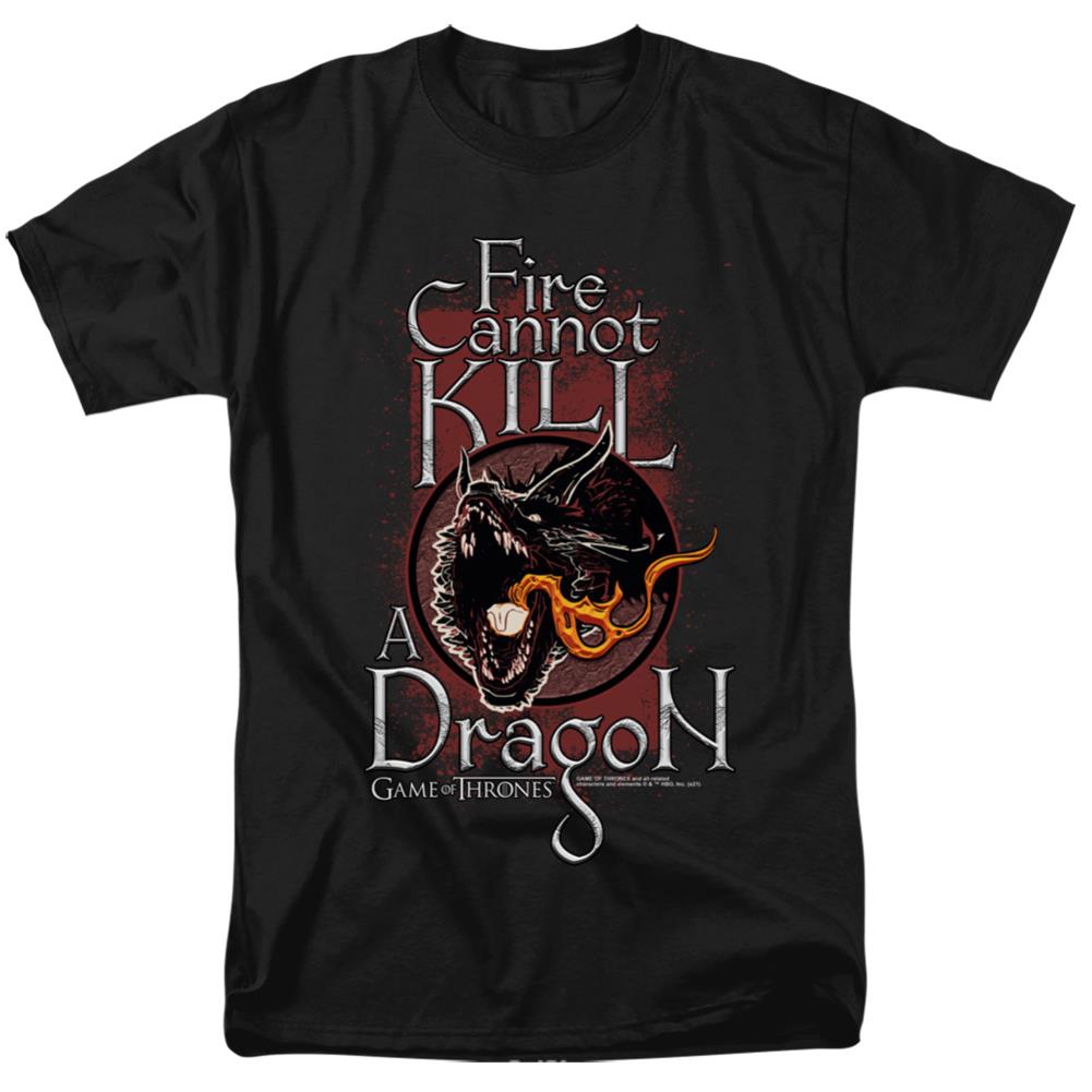 Game Of Thrones Fire Cannot Kill A Dragon Men's 18/1 Cotton Short-Sleeve T-Shirt