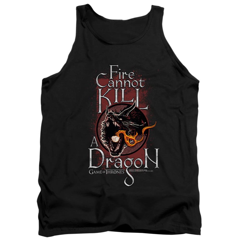 Game Of Thrones Fire Cannot Kill A Dragon Men's 18/1 Cotton Tank Top