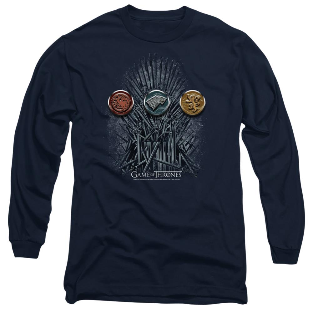 Game Of Thrones For The Throne Sigils Men's 18/1 Cotton Long-Sleeve T-Shirt