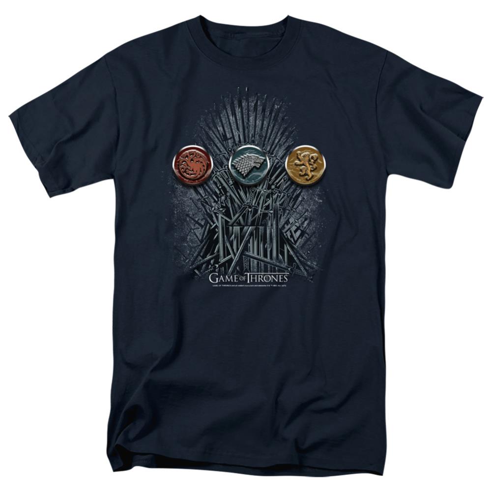 Game Of Thrones For The Throne Sigils Men's 18/1 Cotton Short-Sleeve T-Shirt
