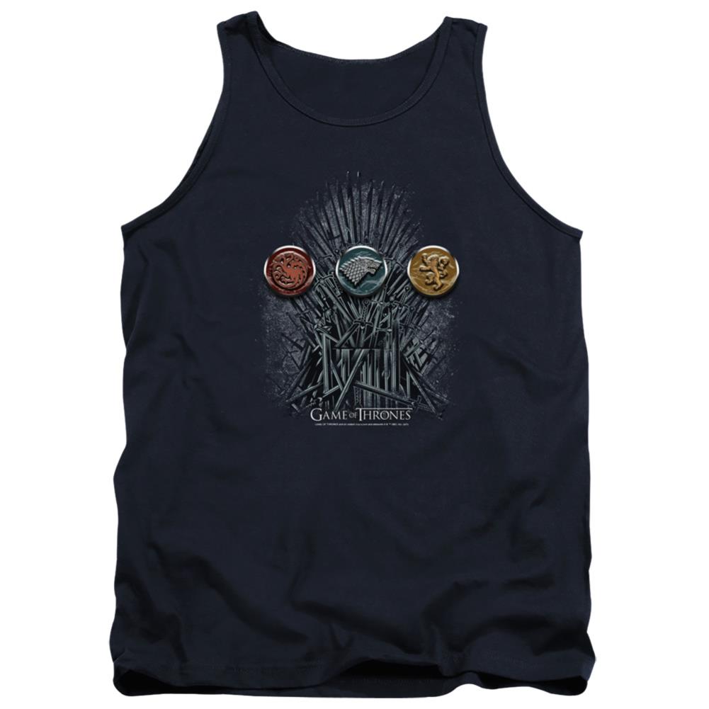 Game Of Thrones For The Throne Sigils Men's 18/1 Cotton Tank Top