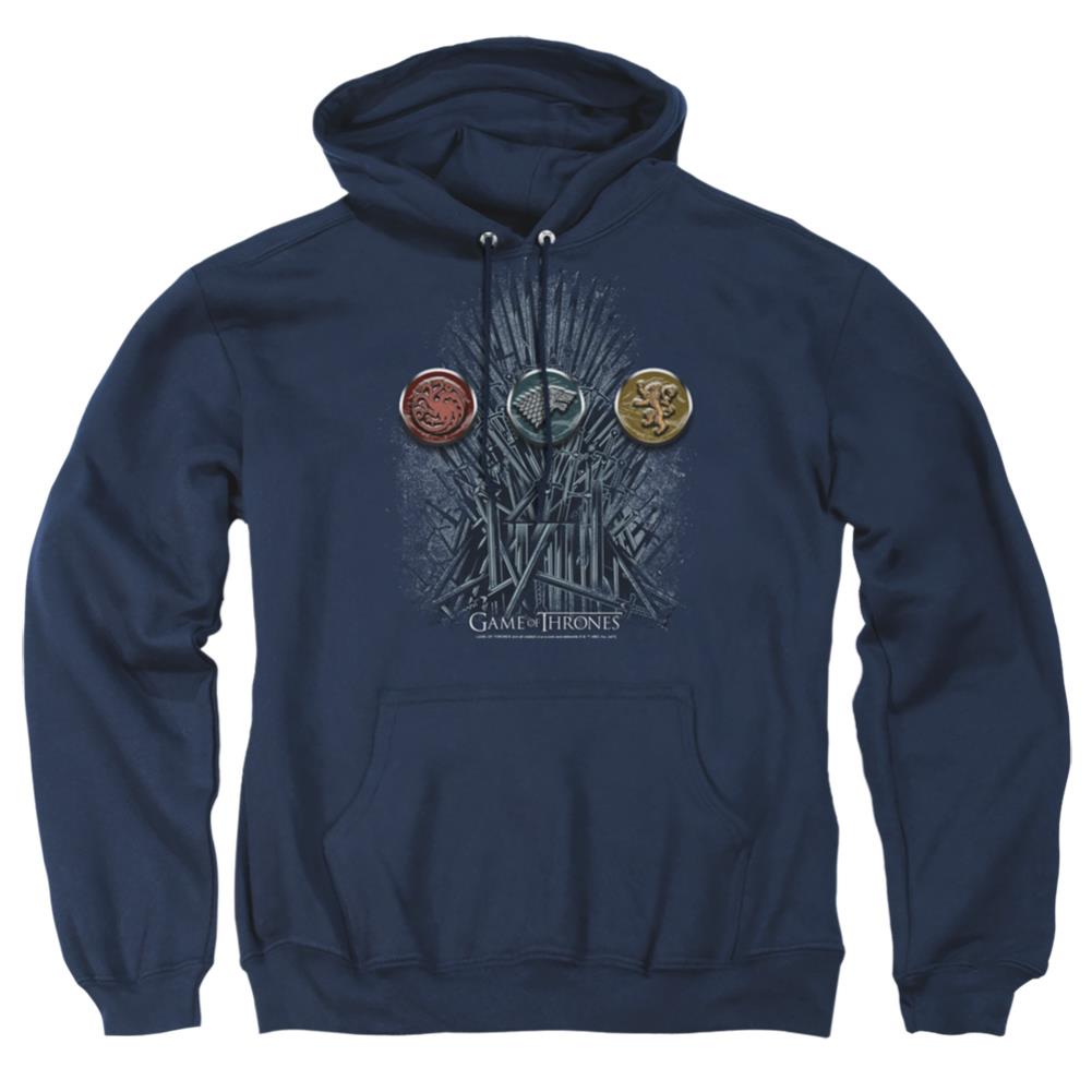 Game Of Thrones For The Throne Sigils Men's Pull-Over 75 25 Poly Hoodie