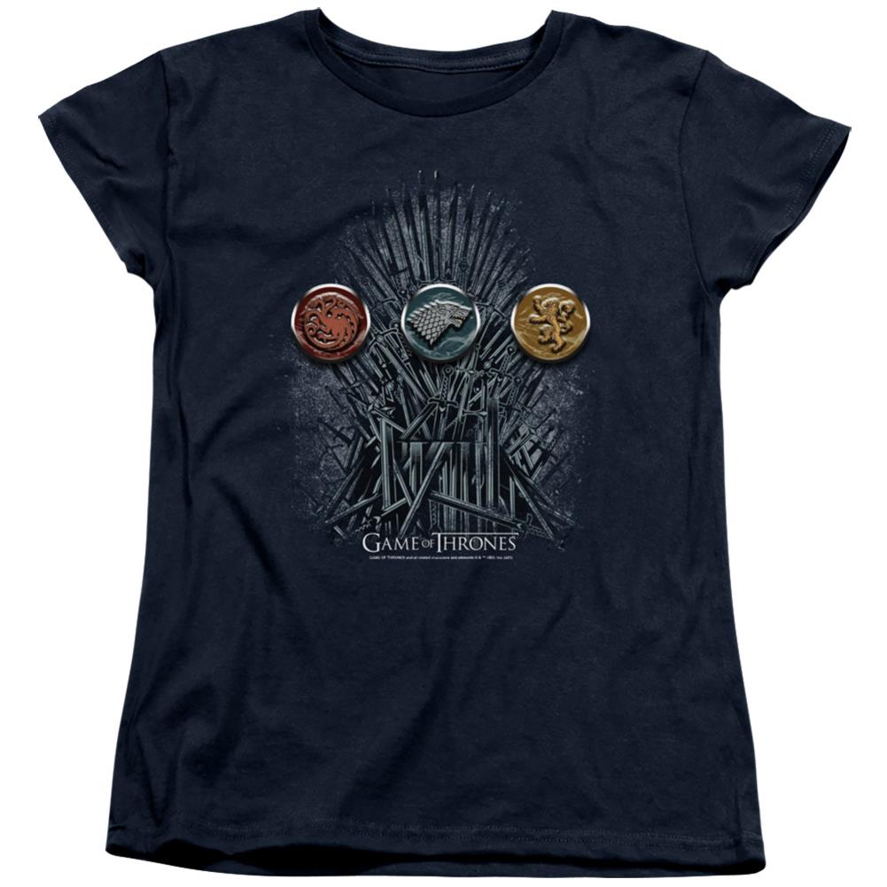 Game Of Thrones For The Throne Sigils Women's 18/1 Cotton Short-Sleeve T-Shirt