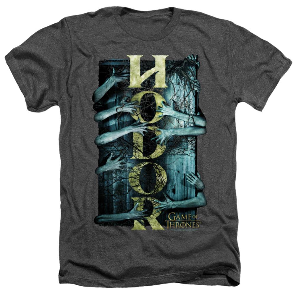 Game Of Thrones Hodor Men's 30/1 Heather 60 40 Poly Short-Sleeve T-Shirt