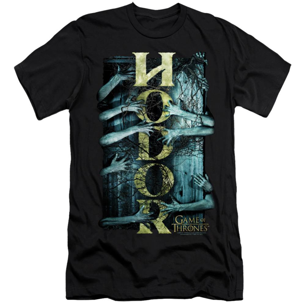 Game Of Thrones Hodor Men's Ultra-Soft 30/1 Cotton Slim Short-Sleeve T-Shirt