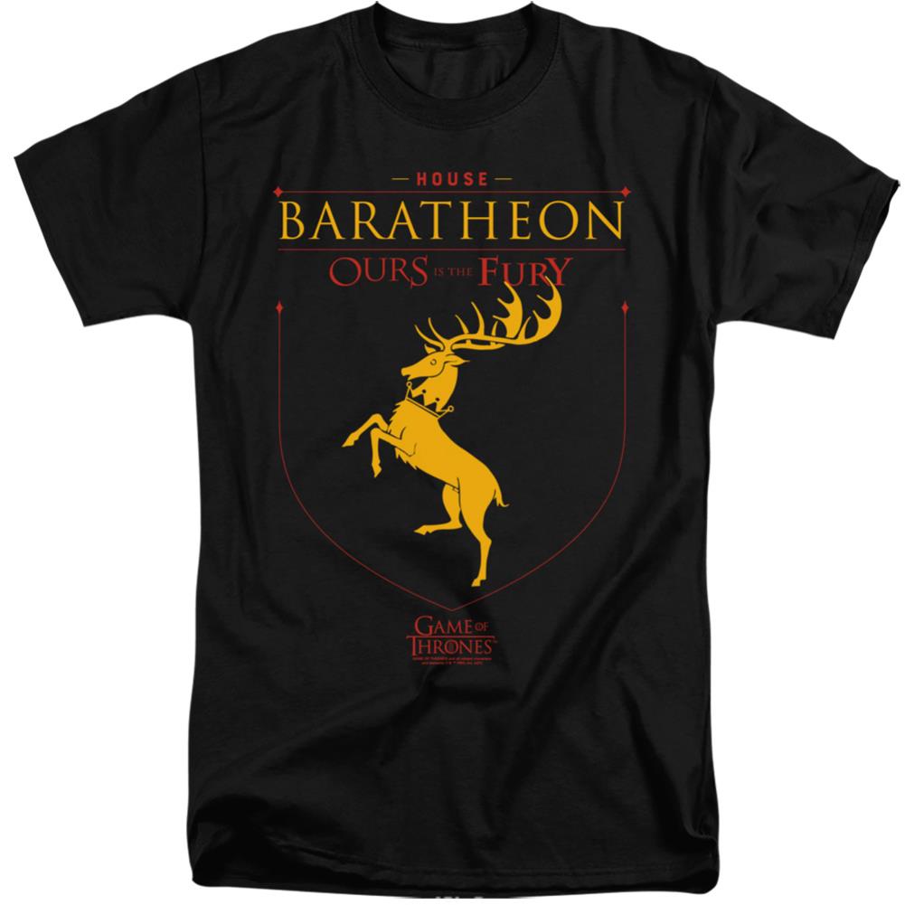 Game Of Thrones House Baratheon Sigil Men's 18/1 Tall Cotton Short-Sleeve T-Shirt