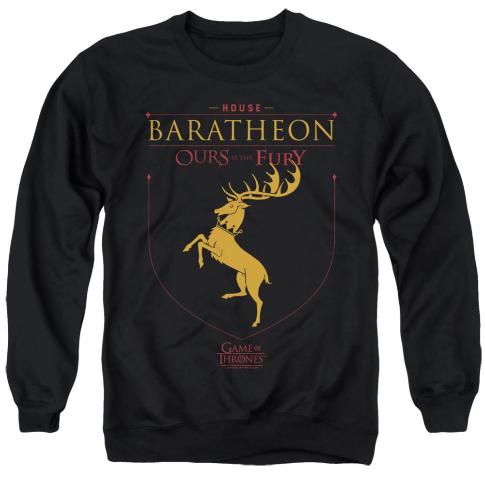 Game Of Thrones House Baratheon Sigil Men's Crewneck 50 50 Poly Long-Sleeve T-Shirt