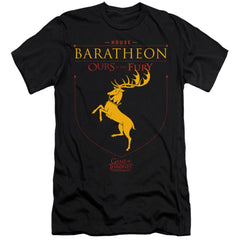 Game Of Thrones House Baratheon Sigil Men's Ultra-Soft 30/1 Cotton Slim Short-Sleeve T-Shirt