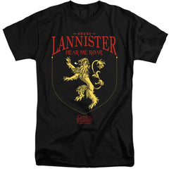 Game Of Thrones House Lannister Sigil Men's 18/1 Tall Cotton Short-Sleeve T-Shirt