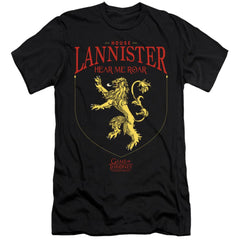 Game Of Thrones House Lannister Sigil Men's Ultra-Soft 30/1 Cotton Slim Short-Sleeve T-Shirt