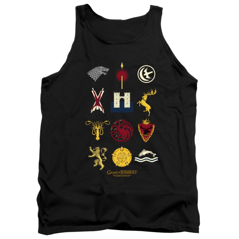 Game Of Thrones House Sigils Men's 18/1 Cotton Tank Top