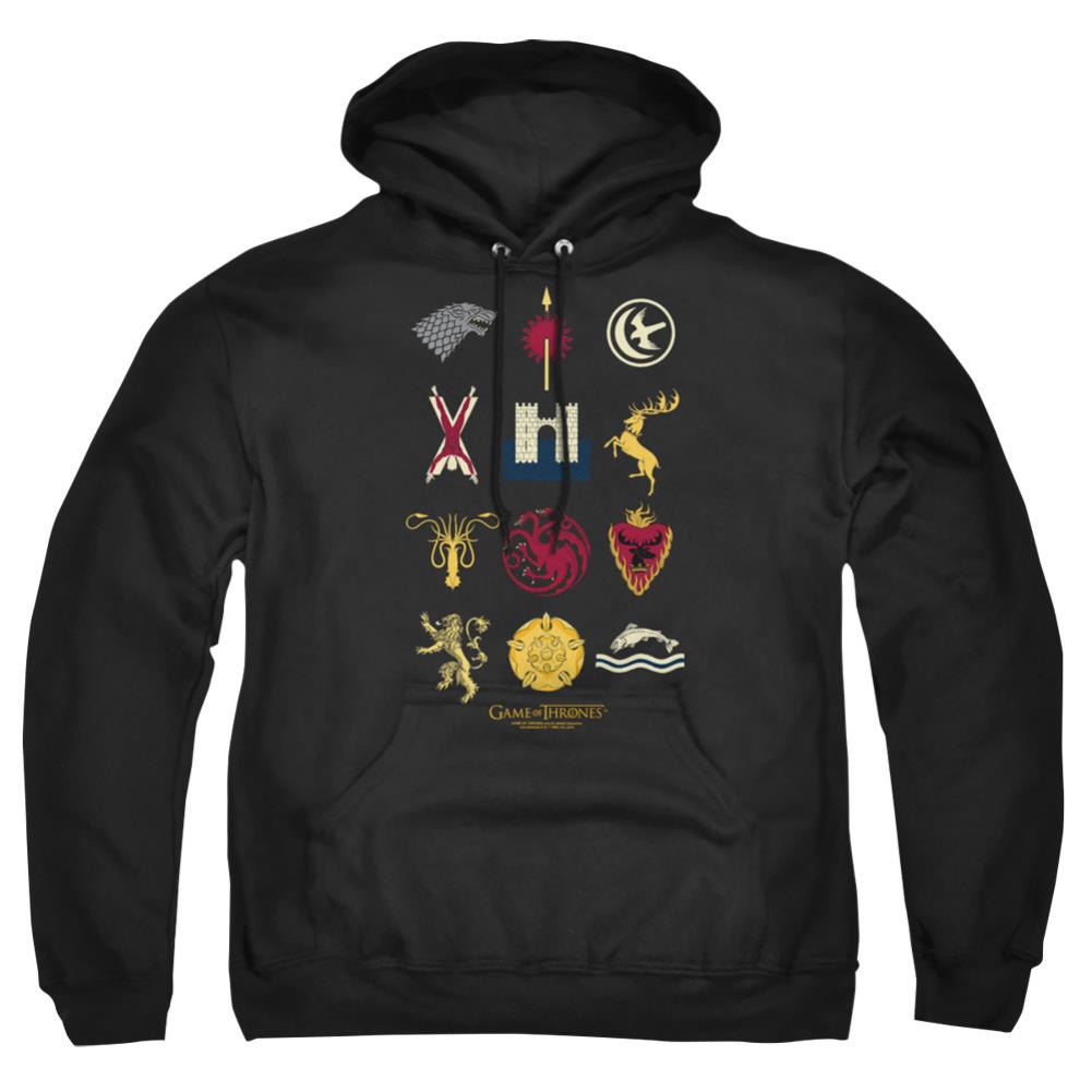 Game Of Thrones House Sigils Men's Pull-Over 75 25 Poly Hoodie