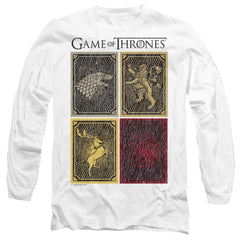 Game Of Thrones House Squares Men's 18/1 Cotton Long-Sleeve T-Shirt