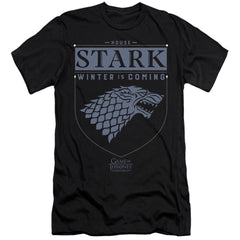 Game Of Thrones House Stark Sigil Men's Ultra-Soft 30/1 Cotton Slim Short-Sleeve T-Shirt