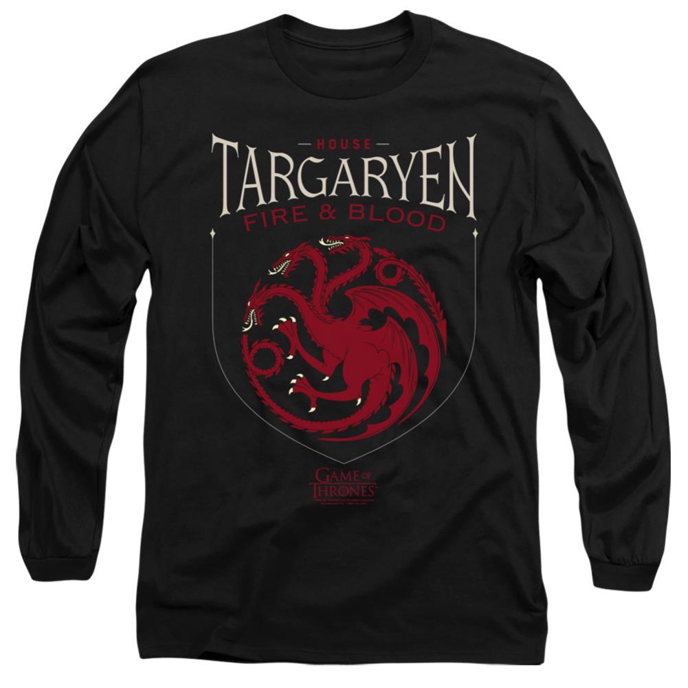 Game Of Thrones House Targaryen Sigil Men's 18/1 Cotton Long-Sleeve T-Shirt
