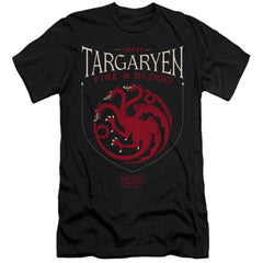 Game Of Thrones House Targaryen Sigil Men's Ultra-Soft 30/1 Cotton Slim Short-Sleeve T-Shirt