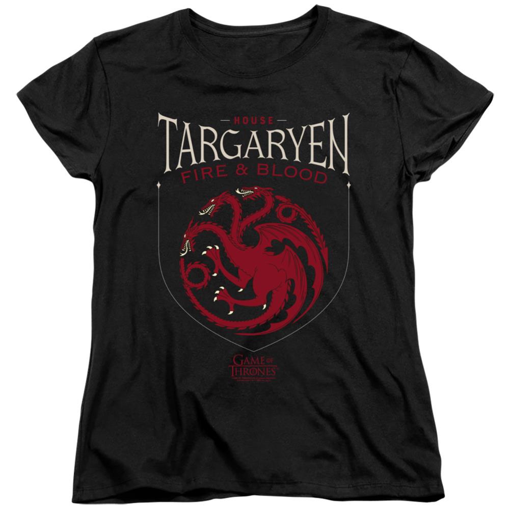 Game Of Thrones House Targaryen Sigil Women's 18/1 Cotton Short-Sleeve T-Shirt