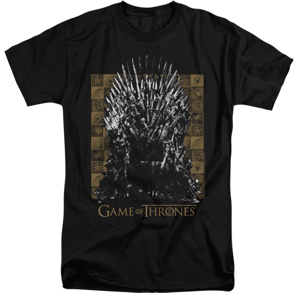 Game Of Thrones Iron Throne Men's 18/1 Tall Cotton Short-Sleeve T-Shirt