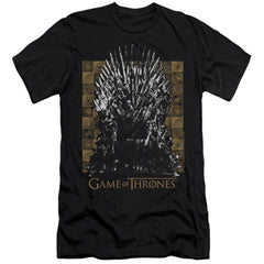 Game Of Thrones Iron Throne Men's Ultra-Soft 30/1 Cotton Slim Short-Sleeve T-Shirt