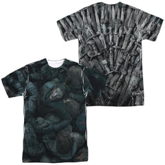 Game Of Thrones Jon Snow The Throne (Front/Back Print) Men's Regular Fit Polyester Short-Sleeve T-Shirt