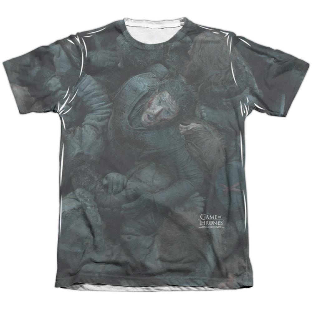 Game Of Thrones Jon Snow The Throne Men's Regular Fit Poly Cotton Short-Sleeve T-Shirt