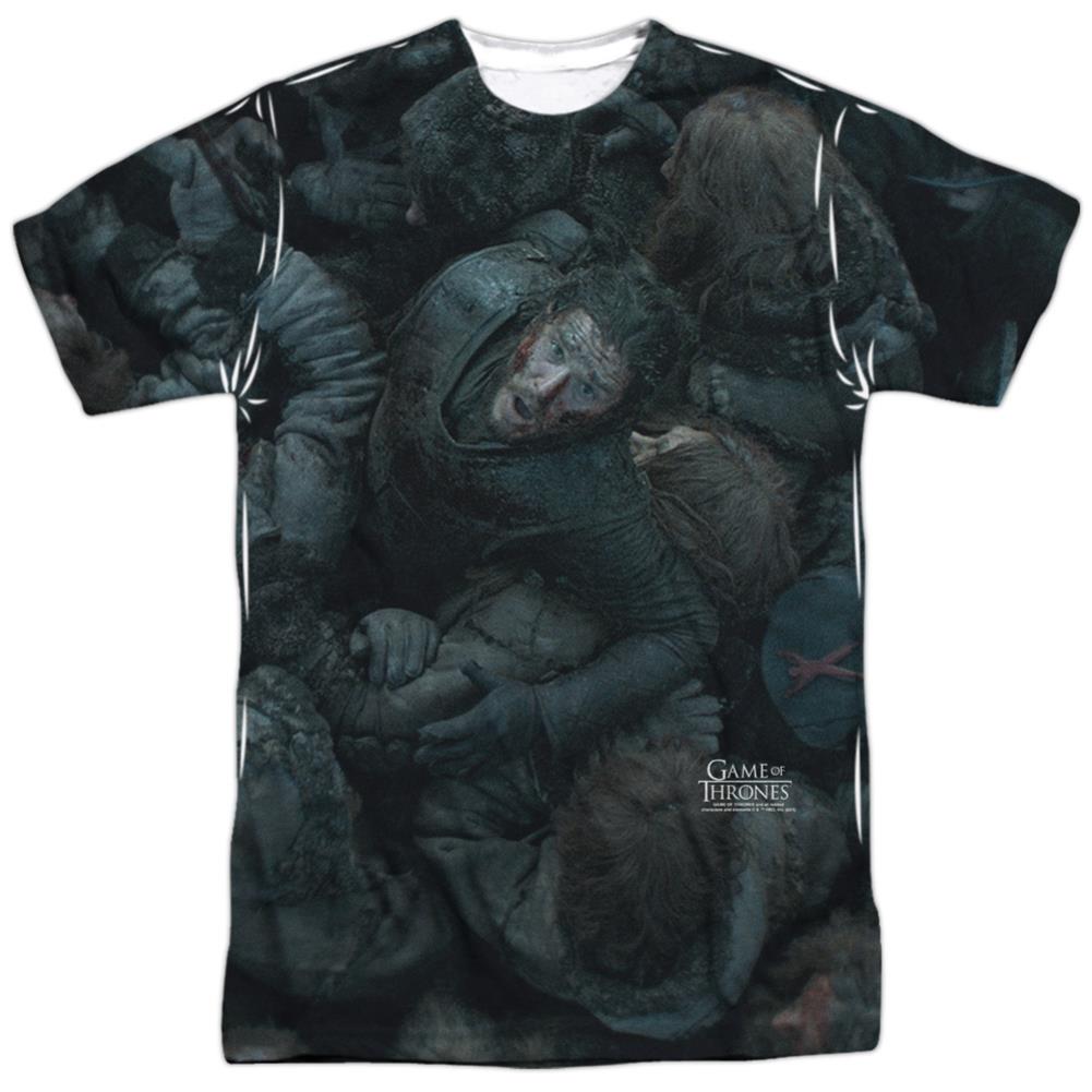 Game Of Thrones Jon Snow The Throne Men's Regular Fit Polyester Short-Sleeve T-Shirt